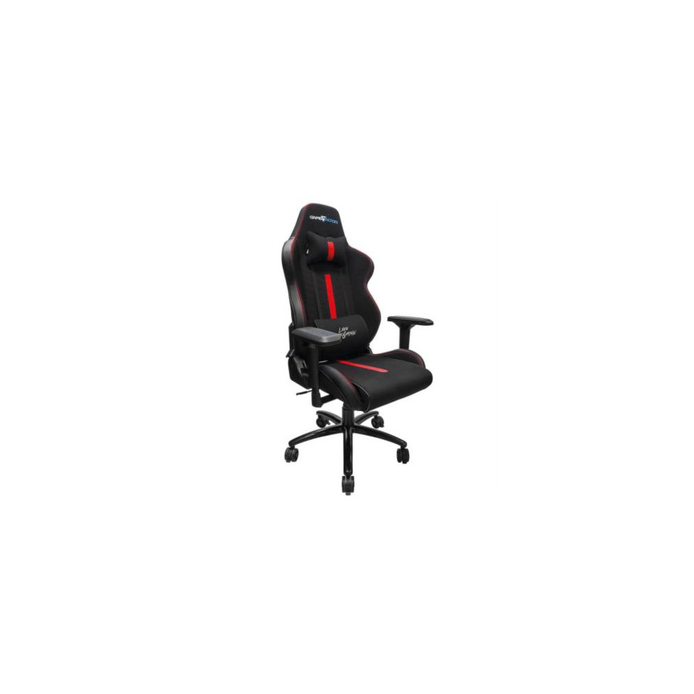 Silla Game Factor CG601 XL Tela Reclinable con Descansa Brazos 4D Estrella Metlica Color Negro-Rojo [ CGC601-RD ]