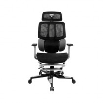 SILLA GAME FACTOR CGM700 MESH / RECLINABLE / DESCANSA BRAZOS 4D / ESTRELLA METALICA / NEGRO [ CGM700 ]