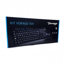 Kit Vorago Teclado y Mouse Km-104 Alambrico Multimedia Usb [ AC-395879-1 ]