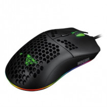 Mouse Vorago Game Factor MOG501 Ultralight Switch RGB 6200 dpi 6 Botones Color Negro [ MOG501 ]