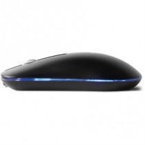 Mouse Vorago MO-305 Slim LED RGB Inalmbrico Recargable 800/1200/1600 dpi Color Negro [ MO-305-SLIM-BK ]