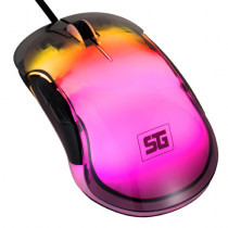 MOUSE VORAGO START THE GAME MO-505 ALAMBRICO RGB NEON HASTA 7.200 DPIS USB TRASPARENTE [ MO-505 ]