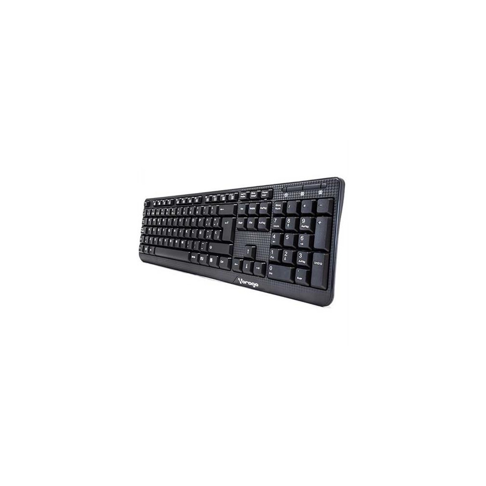 Teclado Vorago KB-102 Multimedia Usb Negro [ AC-445896-1 ]