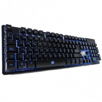 Teclado Vorago KB-502 Multimedia Iluminado RGB USB Color Negro [ KB-502 ]