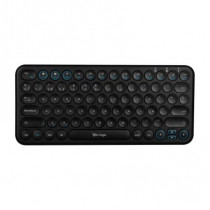 TECLADO VORAGO KBW-400 SLIM REGARGABLE TIPO C 2 BLUETOOTH + WIRELESS NEGRO [ KBW-400 ]