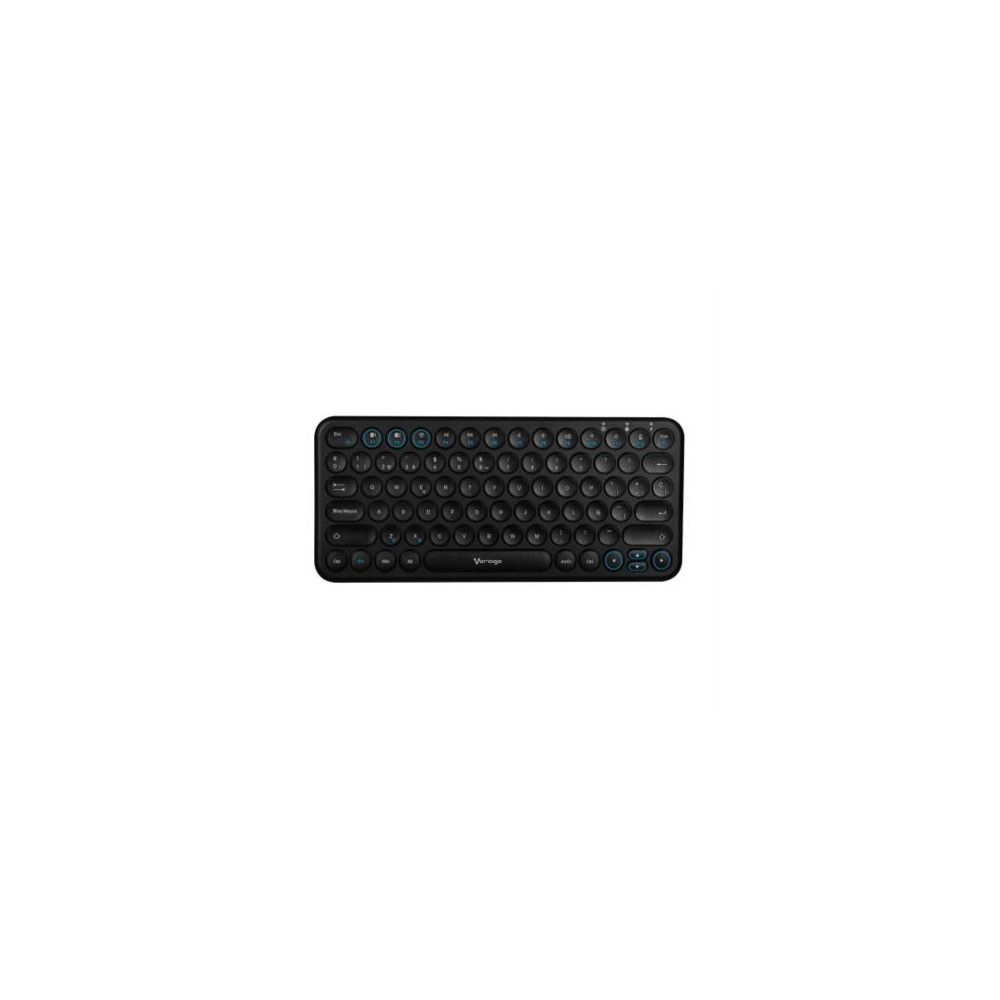 TECLADO VORAGO KBW-400 SLIM REGARGABLE TIPO C 2 BLUETOOTH + WIRELESS NEGRO [ KBW-400 ]