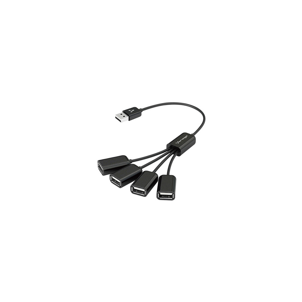 Concentrador Vorago HU-101 4 Puertos USB Tipo Pulpo Color Negro [ HU-101 ]