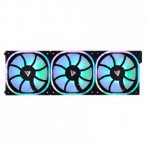 Kit Ventiladores Vorago Game Factor FKG500 Modulares 3 FANS 120mm 58 CFM RGB Control Remoto Negro [ FKG500-BK ]