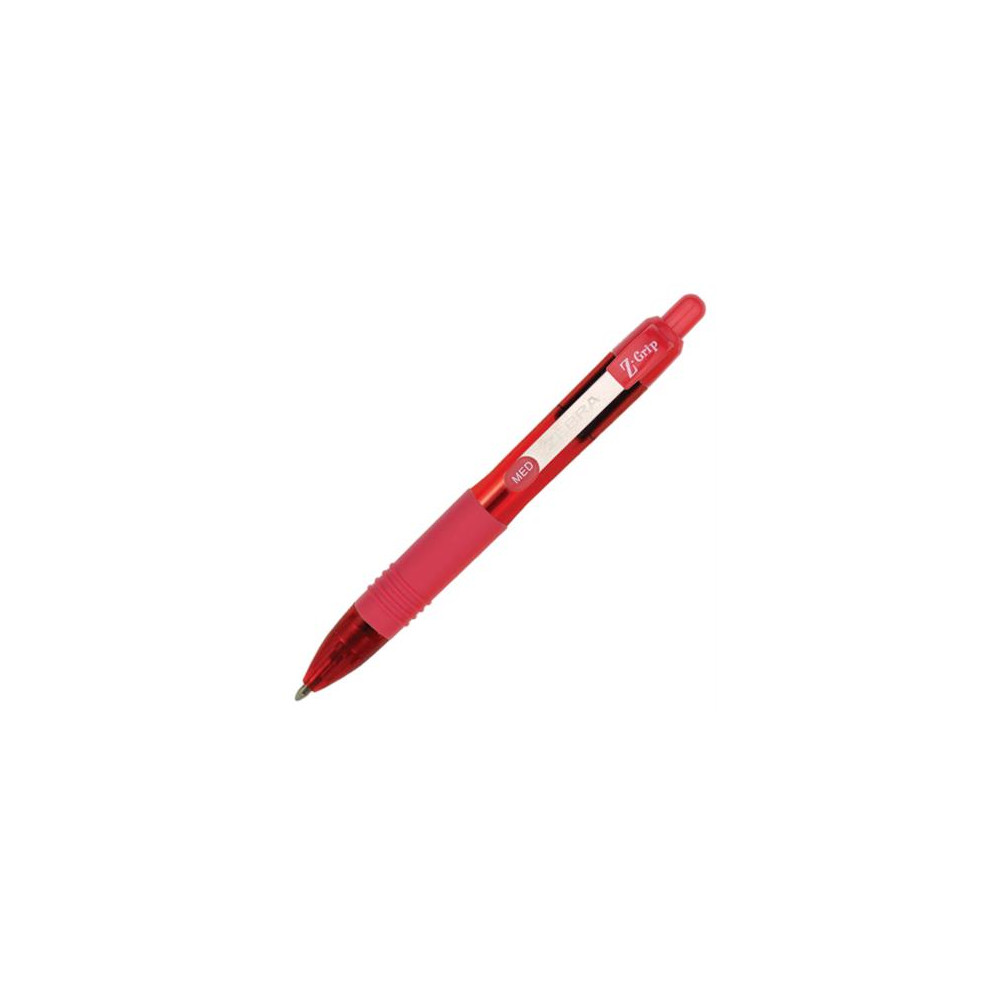 Bolgrafo Zebra Mini Z-Grip Retrctil Punto Mediano 1.0mm Color Rojo C/12 Pzas [ 7907-02 ]