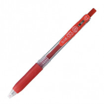 Boligrafo Zebra Sarasa Clip rollerball retractil punto fino 0.5 tinta gel color rojo caja c/12 [ 808RJOFNC012 ]