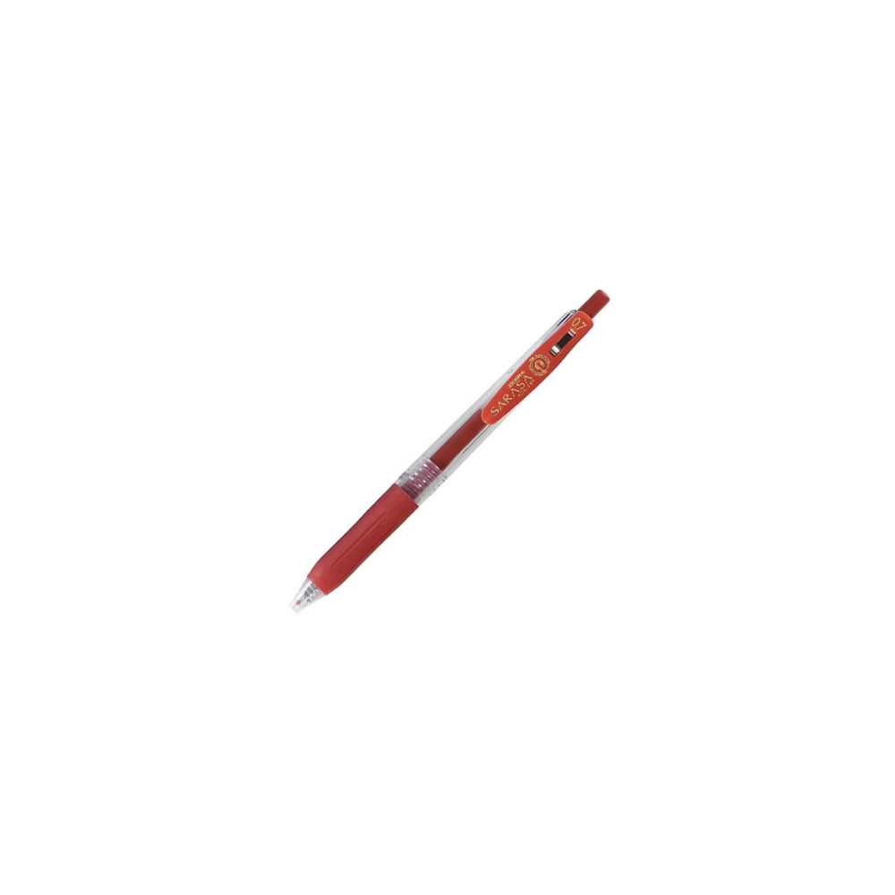 Boligrafo Zebra Sarasa Clip rollerball retractil punto mediano 0.7 tinta gel color rojo caja c/12 [ 808RJOMDC012 ]