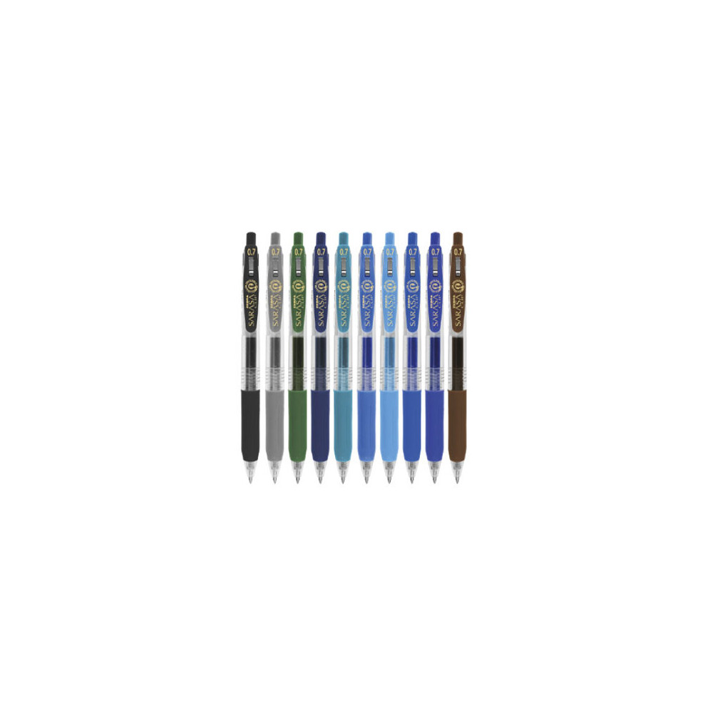 Boligrafo Zebra Sarasa Clip rollerball retractil punto mediano 0.7 tinta gel colores urtidos Wnter c [ 808STWMDE010 ]