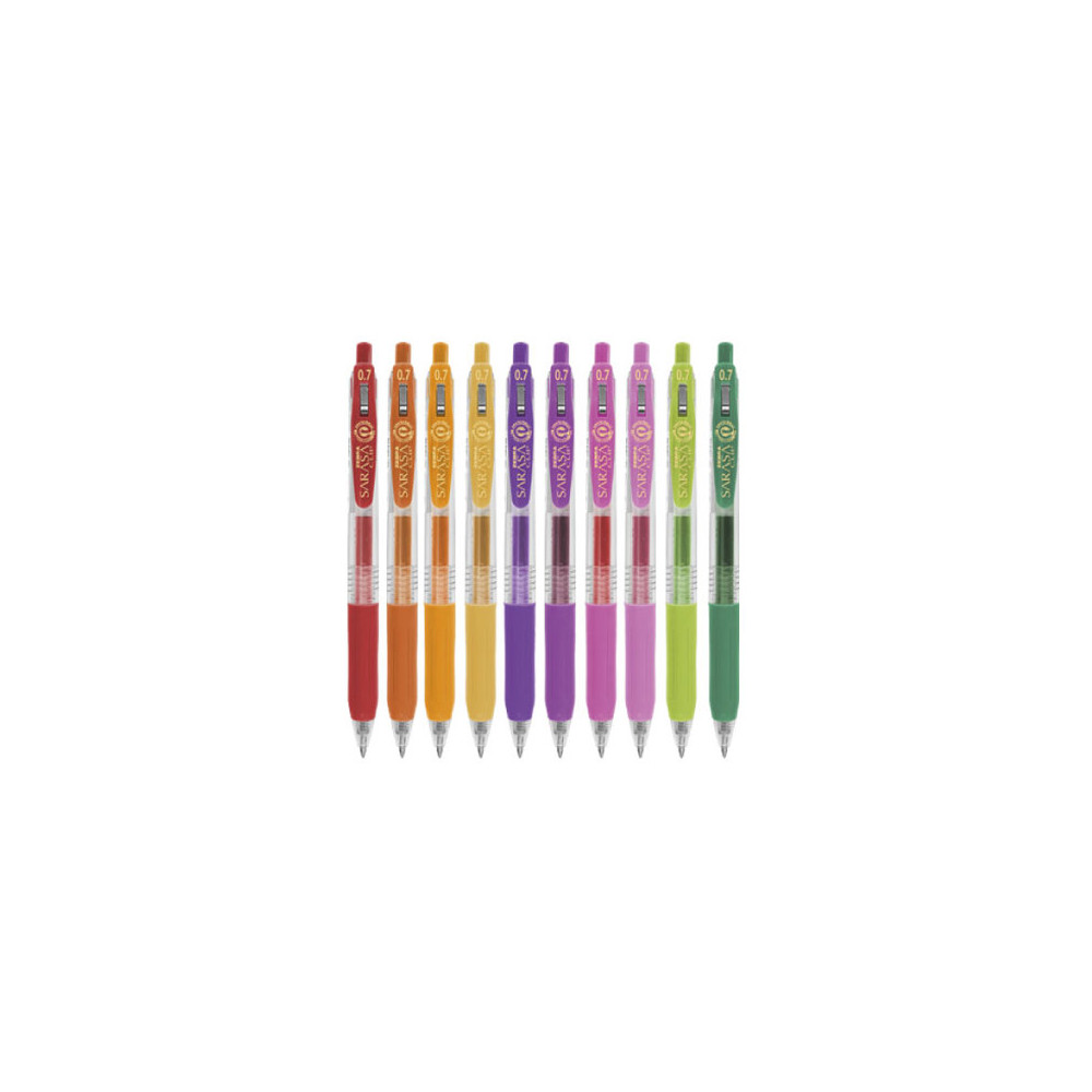 Boligrafo Zebra Sarasa Clip rollerball retractil punto mediano 0.7 tinta gel colores urtidos spring  [ 808STSMDE010 ]