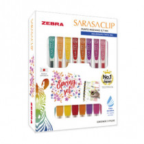 Boligrafo Zebra Sarasa Clip rollerball retractil punto mediano 0.7 tinta gel colores urtidos spring  [ 808STSMDE010 ]