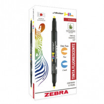 Resaltador Zebra Jroller HL Doble punta color amarillo caja c/12 [ 300AMOCNC012 ]