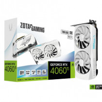 Tarjeta de Video Zotac Twin Edge GeForce RTX4060TI OC 8GB Dual Fan White GDDR6 128-bit PCIe 4.0 3xDP [ ZT-D40610Q-10M ]