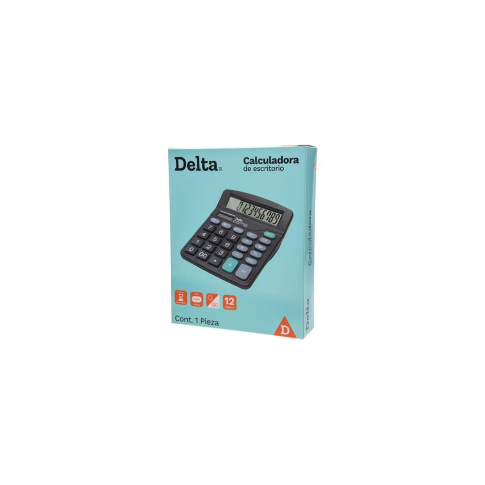 Calculadora Barrilito Delta Escritorio 12 Dgitos 17x14 cm Batera AA [ 7808CDE ]