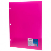 Folder Barrilito Plstico Carta C/Solapa Color Magenta C/12 Pzas [ CMP1 ]