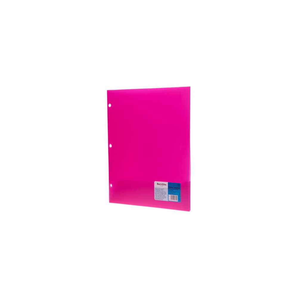 Folder Barrilito Plstico Carta C/Solapa Color Magenta C/12 Pzas [ CMP1 ]