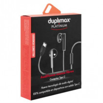 Audfonos Duplimax Platinum Manos Libres Conector Tipo C Color Negro Con Plata [ 112041 ]