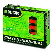 Crayn de Cera Industrial  Dixon Amarillo Caja con 10 Piezas [ 1996 ]