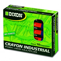 Crayn de Cera Industrial  Dixon Azul Caja con 10 Piezas [ 1997 ]