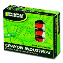 Crayn de Cera Industrial  Dixon Blanco Caja con 10 Piezas [ 1998 ]