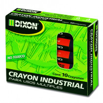 Crayn de Cera Industrial  Dixon Negro Caja con 10 Piezas [ 1999 ]