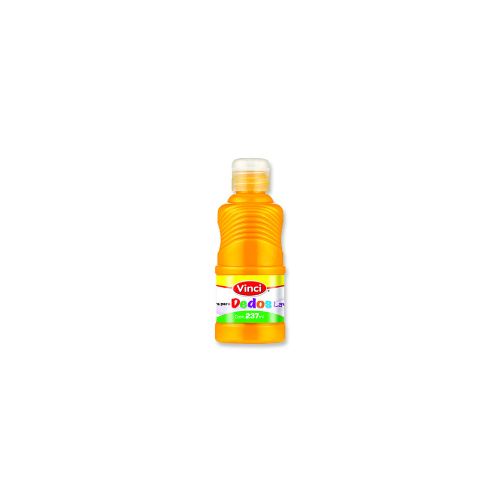 Pintura para dedos lavable vinci 237ml amarillo [ 22660 ]