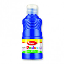 Pintura para dedos lavable vinci 237 ml azul  [ 22661 ]