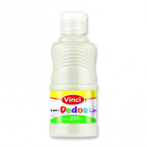 Pintura para dedos lavable vinci 237 ml blanco  [ 22663 ]