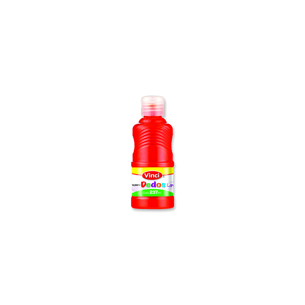 Pintura para dedos lavable vinci 237 ml naranja [ 22665 ]