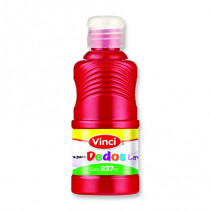 Pintura para dedos lavable vinci 237 ml rojo [ 22668 ]