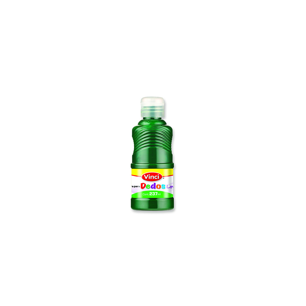 Pintura para dedos lavable vinci 237 ml verde [ 22669 ]