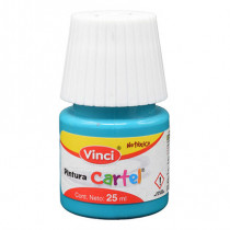 Pintura Cartel Vinci 25 ml Azul Turquesa #65 Caja c/10 piezas [ 2305 ]