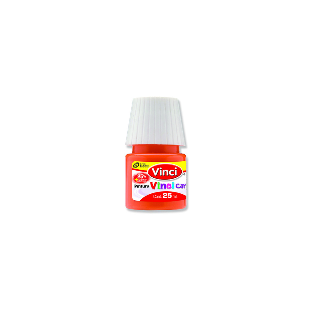 Pintura cartel vinci 25 ml rojo naranja - 53 caja c/10 piezas [ 2316 ]