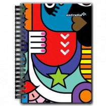 Cuaderno Estrella F/F Doble Espiral-0 Raya 80 Hojas [ 608 ]