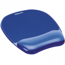 Mouse Pad Fellowes con Reposamuecas de Gel Crystal Color Azul [ 91141 ]