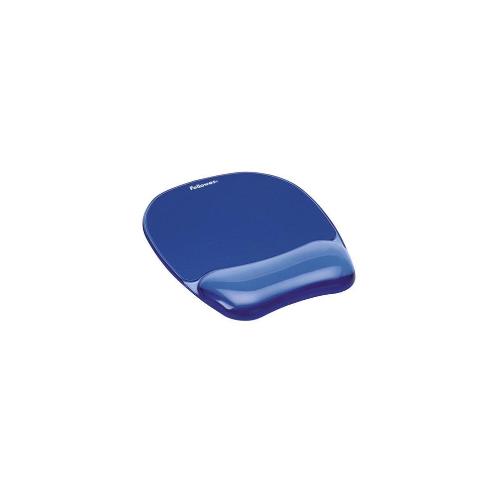 Mouse Pad Fellowes con Reposamuecas de Gel Crystal Color Azul [ 91141 ]