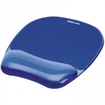 Mouse Pad Fellowes con Reposamuecas de Gel Crystal Color Azul [ 91141 ]