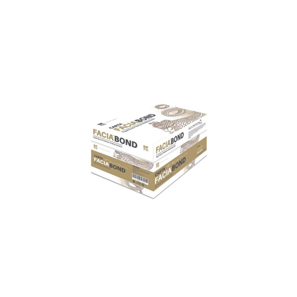 Papel Cortado Facia Bond Doble Carta 75 gr 99% Blancura Caja C/2500 Hojas (5 Paq C/500 c/u) [ FACIADOBLE-CARTA ]