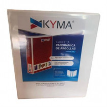 Carpeta Panormica Kyma de Vinil Tamao Oficio 2" Aro en "D" Blanca [ CPKCBHD-200-BCOF ]