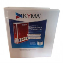 Carpeta Panormica Kyma de Vinil Tamao Oficio 3" Aro en "D" Blanca [ CPKCBHD-300-BCOF ]