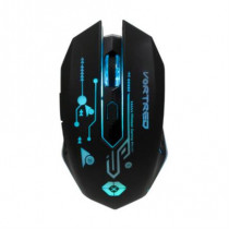 Mouse Vortred Dinasty Gamer Inalmbrico 6D 6 Botones RGB Rainbow Color Negro [ V-930464 ]