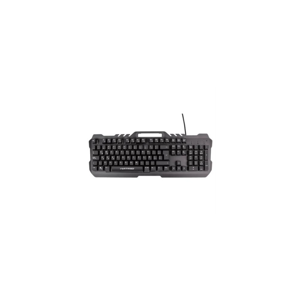 Teclado Almbrico Vortred Gaming RGB Rogue V-930426 LED Color Negro [ V-930426 ]