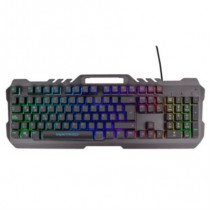 Teclado Almbrico Vortred Gaming RGB Rogue V-930426 LED Color Negro [ V-930426 ]