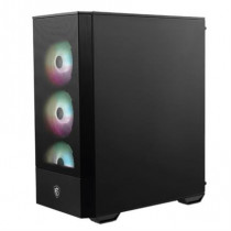 Gabinete Gamer MSI MAG FORGE 112R Mid Tower ATX mATX ITX 4xFan ARGB Cristal Templado Color Negro [ MAG-FORGE-112R ]