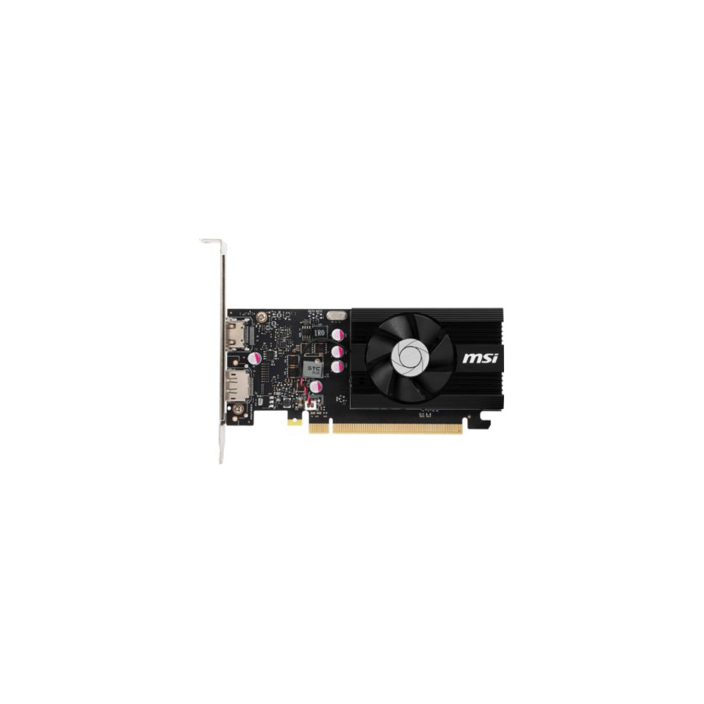 Tarjeta de Video MSI GeForce GT1030 OC 2GB Low Profile Single Fan DDR4 PCIe 3.0 1xHDMI 1xDP [ GEFORCE-GT-1030-2GD4-LP-OC ]