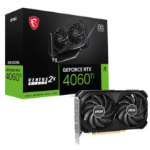 Tarjeta de Video MSI Ventus Black GeForce RTX4060TI OC 8GB Dual Fan GDDR6 PCIe 4.0 1xHDMI 3xDP [ RTX-4060-TI-VENTUS-2X-BLACK-8G-OC ]