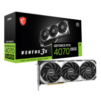 Tarjeta de Video MSI Ventus GeForce RTX4070 OC Super 12GB Triple Fan GDDR6X PCIe 4.0 1xHDMI 3xDP [ RTX-4070-SUPER-12G-VENTUS-3X-OC ]